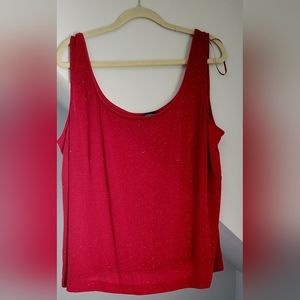 Shimmery red camisole top